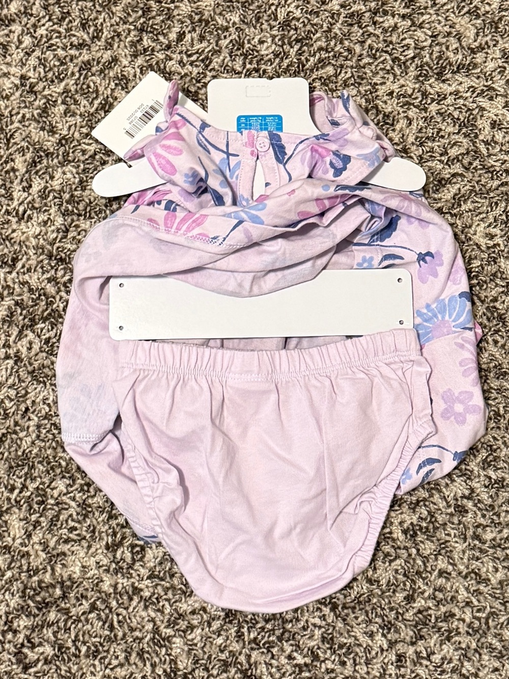 Carter's Light Pink Floral Sundress with Blue & Purple Accents NWT - Picture 2 of 3